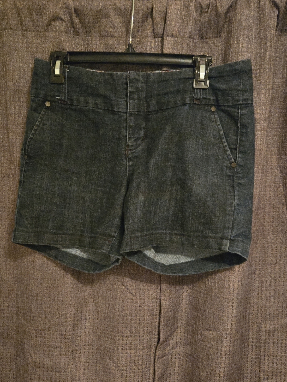 one 5 one Dark Blue Denim Jean Shorts